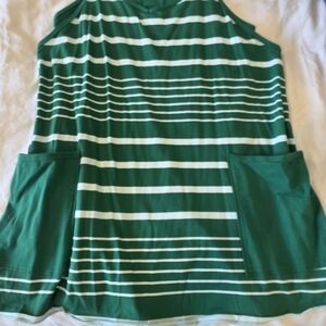 FP Movement by Free People Green and White Striped Jumpsuit Romper
